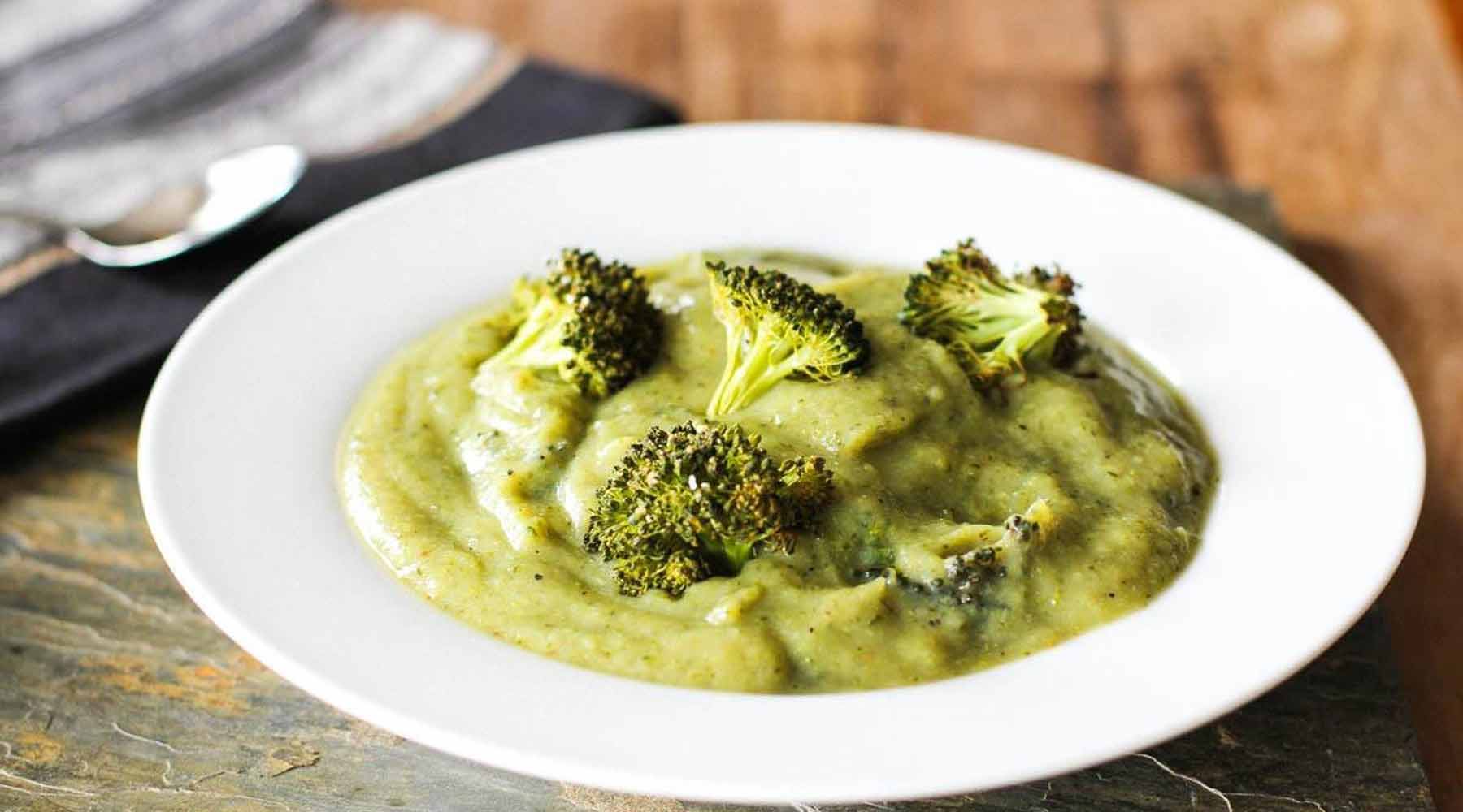 Easy KETO Broccoli and Cauliflower Cream Soup