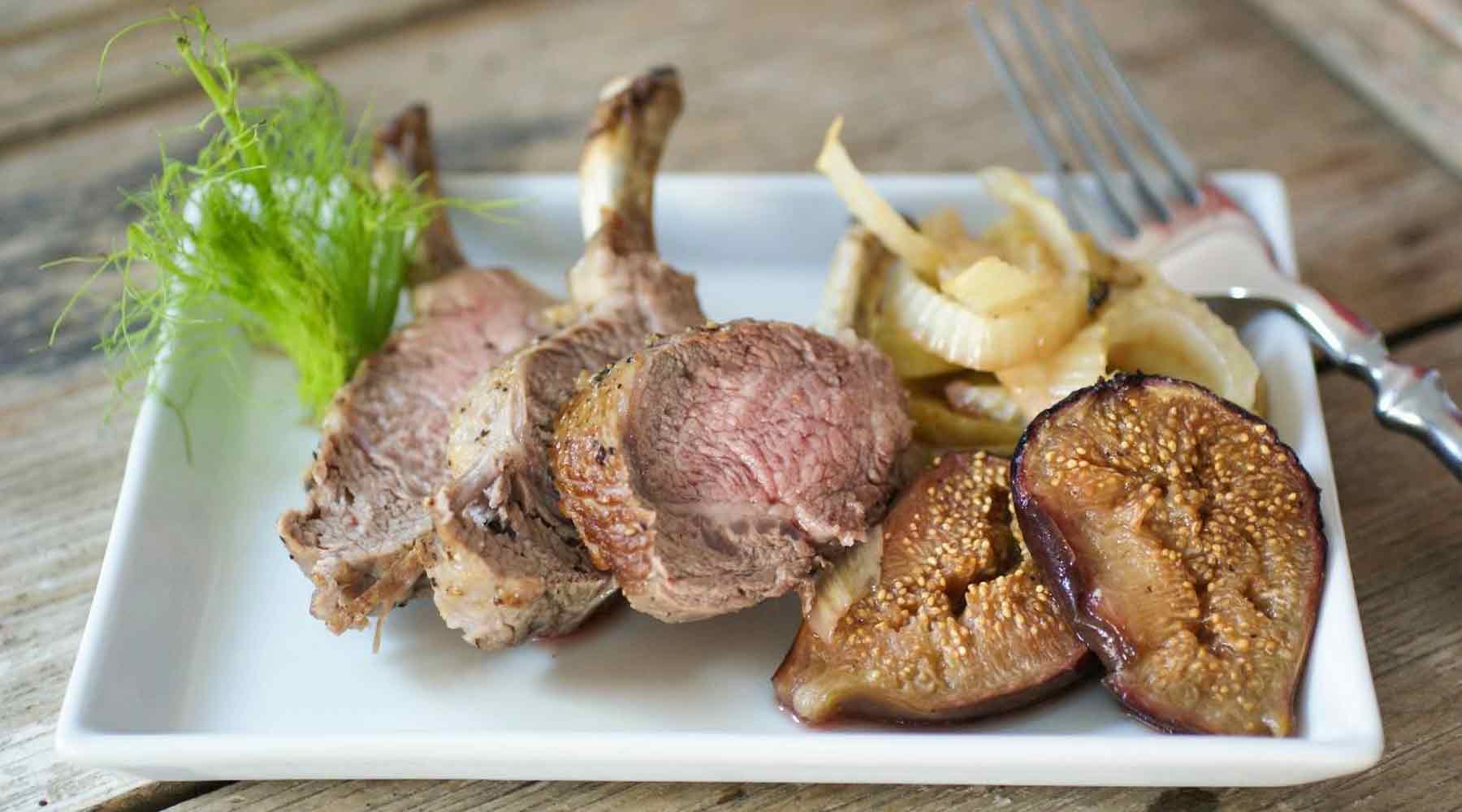 Easy KETO Lamb Chops with Fennel and Figs