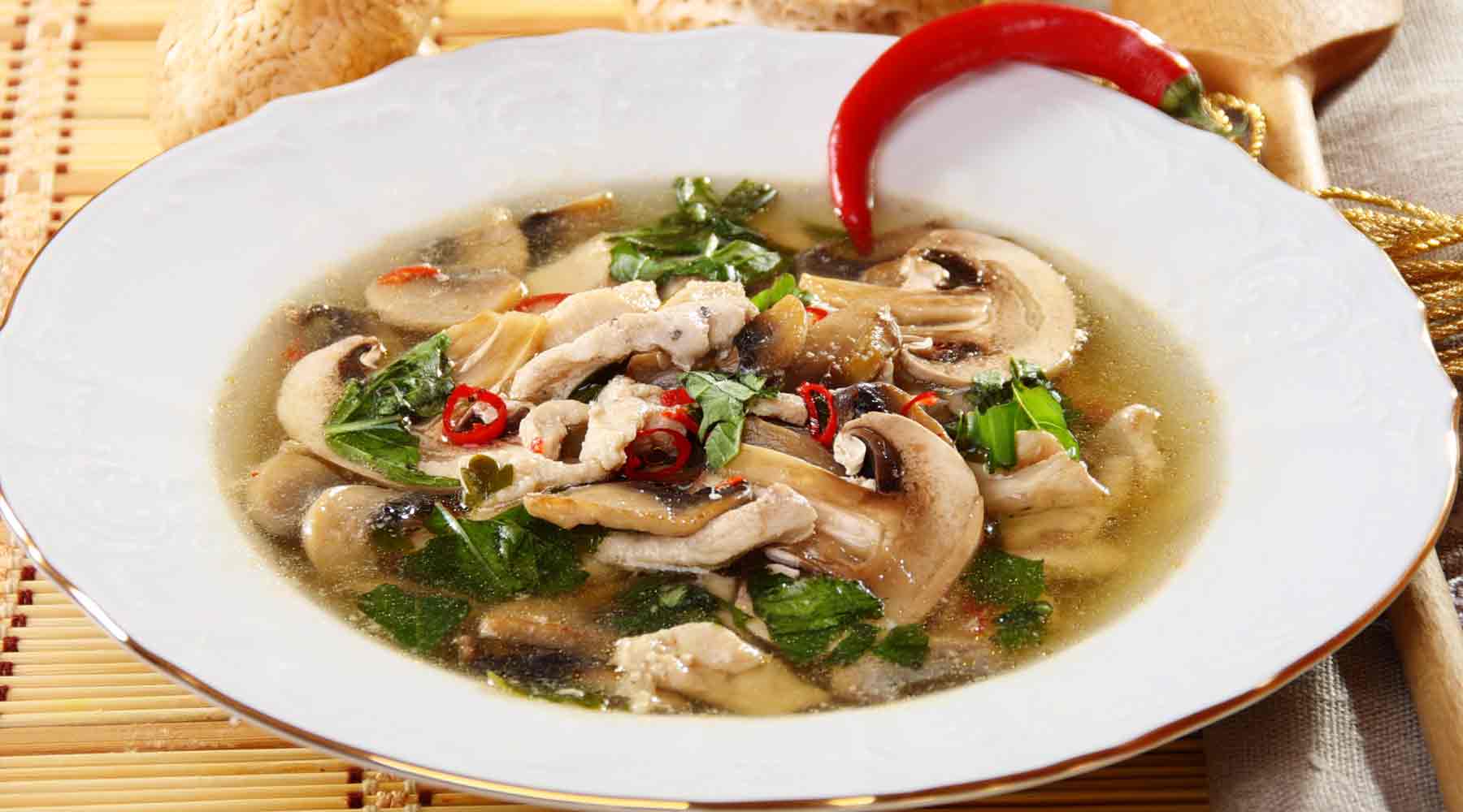 Easy KETO Chicken & Mushroom Soup