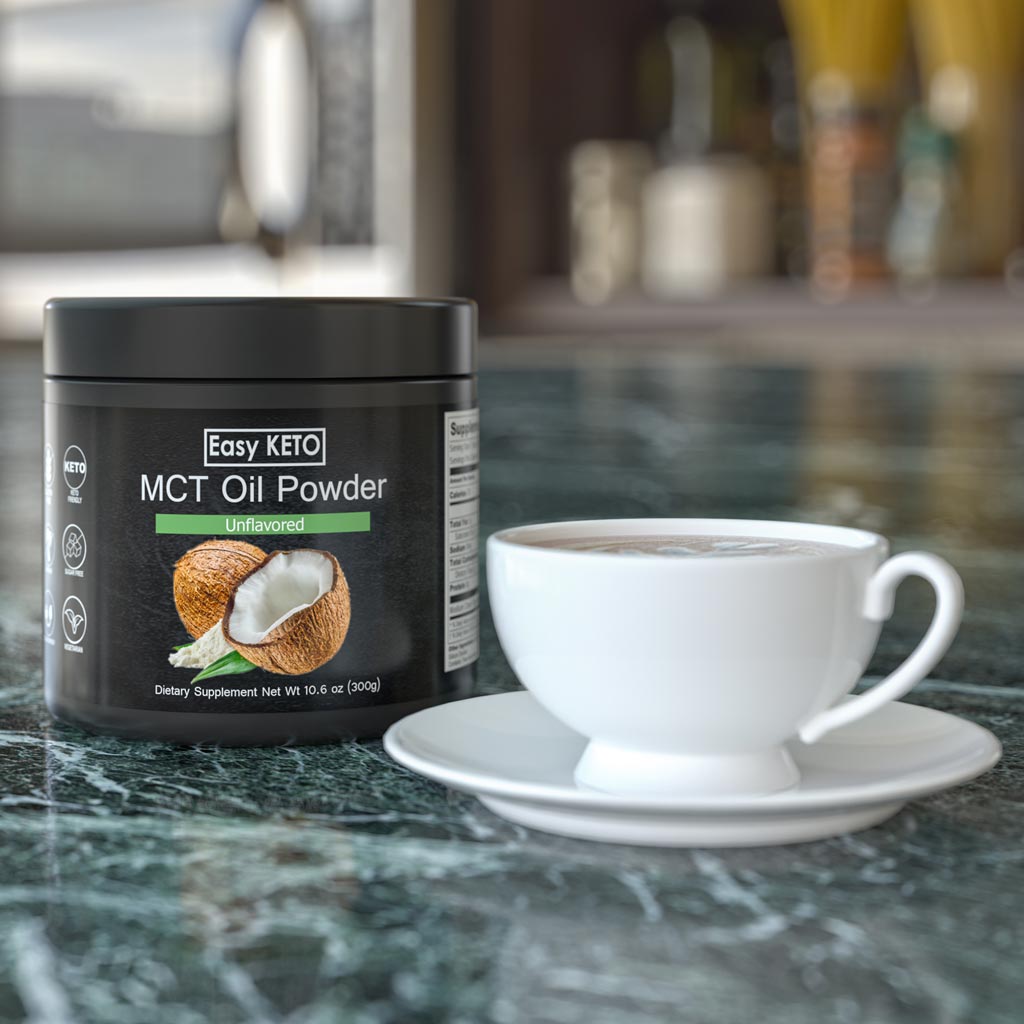 Easy KETO MCT Oil Powder and Coffee